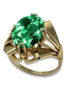 Ring Emerald 14K Yellow gold Vintage Jewlery vrc015y